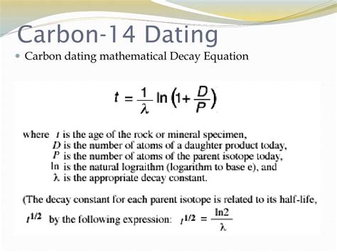 carbon dating equation calculator